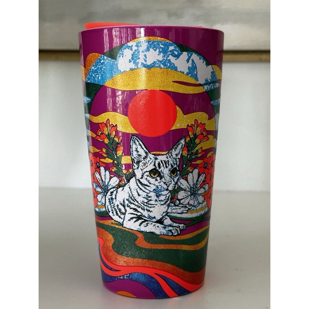Starbucks Rex Hamilton 2024 Tabby Cat Collectors Tumbler / Mug Artist Series Cup - Picture 2 of 9